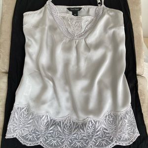 White l Black Market Silk Cami